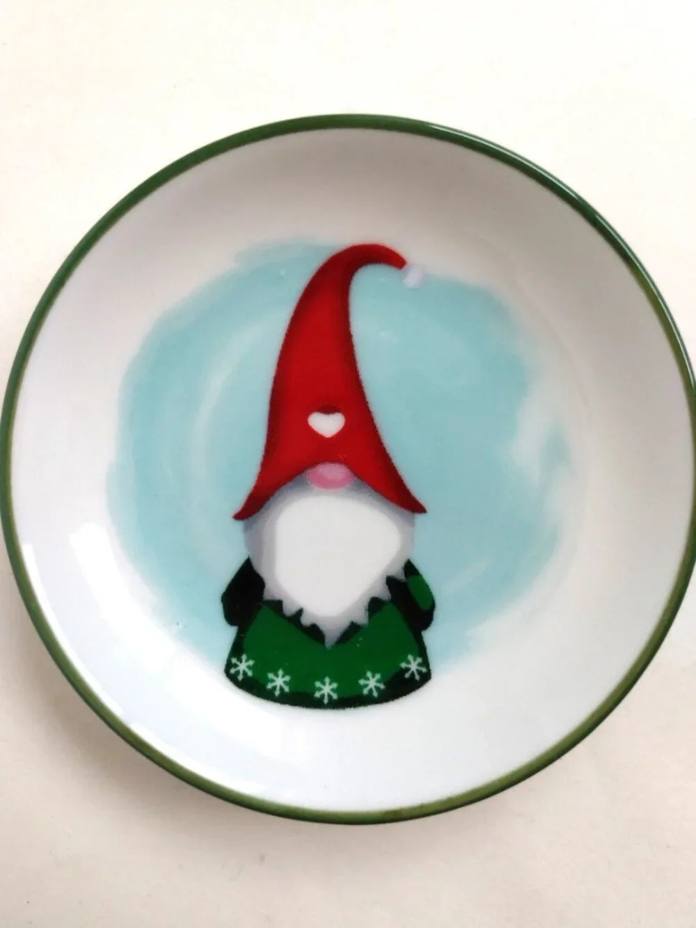 Holly Hill Gnome Christmas Ceramic Tea Bag/Tasting Plate 3